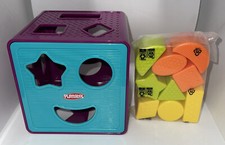 Playskool Preschool Shape Block Sorter Toy 9 Shapes and Cube New Sealed