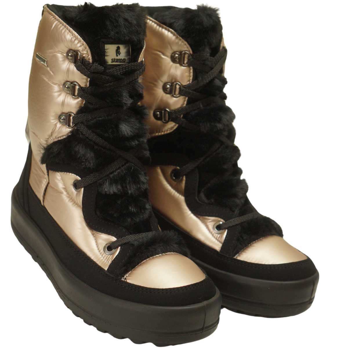 Bottes De Ski Tecnica Skandia Femme - Fourrure Noire Pointure 6,5 - Excellent état - Fabriqué Italie