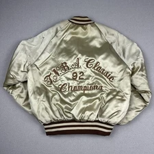 Vintage National Bowling Classic Champion Chain Stitched Satin Jacket USA 1992