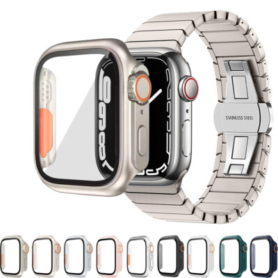 Case für Apple Watch 10 42mm/46mm 9 8 7 45mm 6 5 4 SE 44mm Schutzhülle GlasCover
