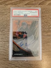 2022 Topps Clearly Authentic Eloy Jimenez Tek Auto 5/5 Orange Parallel ORIOLES 