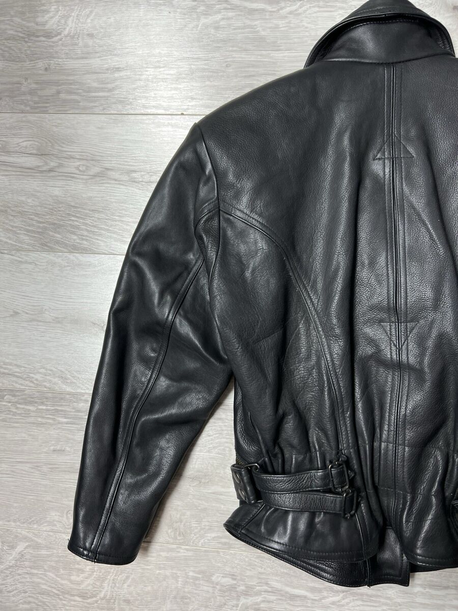 Vintage Belo Heavyweight Biker Leather Jacket Size M/L Rock Vintage Belo Heavyweight Biker Leather Jacket Size M/L Rock