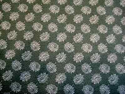 General Fabrics Co.  green tonal tone floral flowers fabric cotton 4 uncut yards