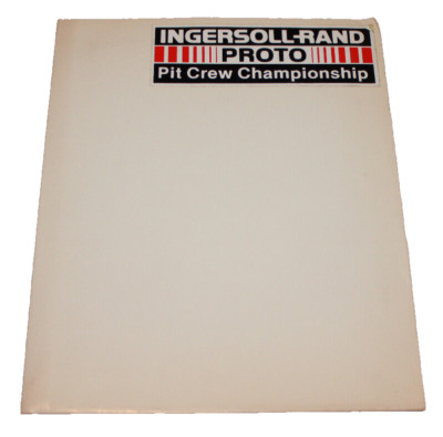 vintage 1982 Ingersoll-Rand Proto Pit Crew Championship media information folder
