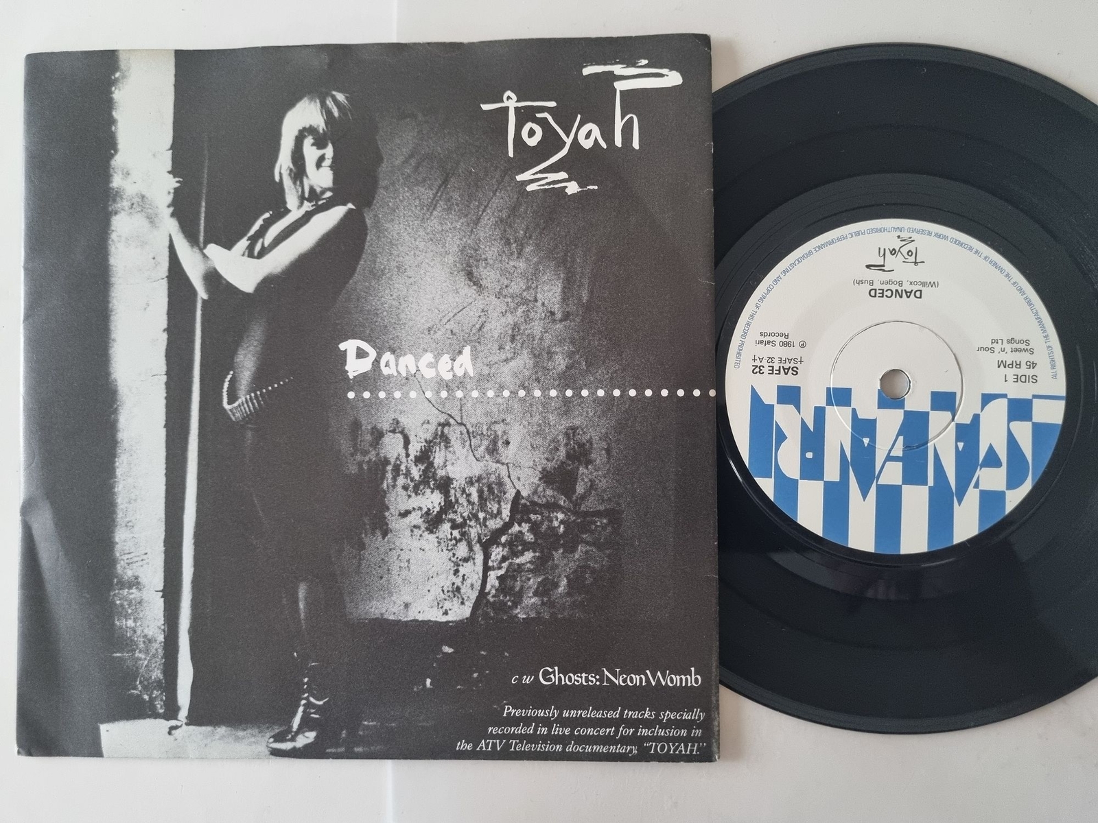 Toyah - Danced/ Ghosts/ Neon womb 7'' Vinyl UK