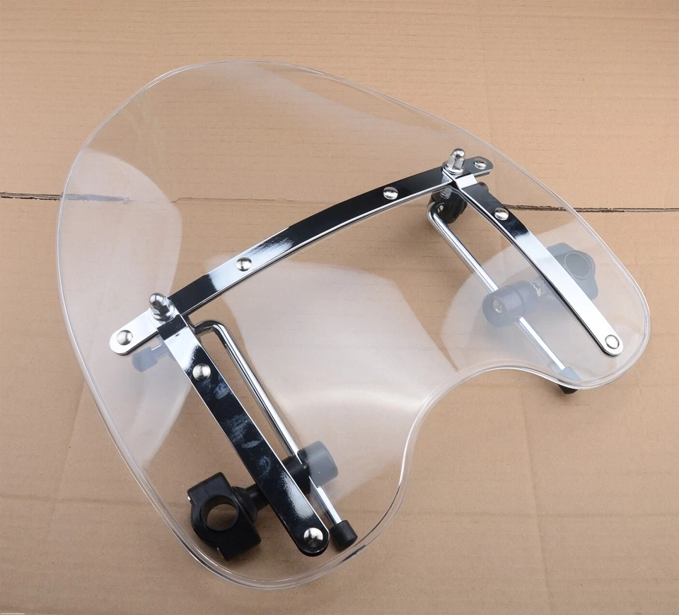 Clear Windscreen Windshield For Yamaha V-Star XVS1100 XVS650 XVS1300 XVS950 - Image 2 of 3
