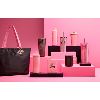 STARBUCKS KOREA X BLACK PINK Rhinestone Cold Cup Tumbler Bag 
