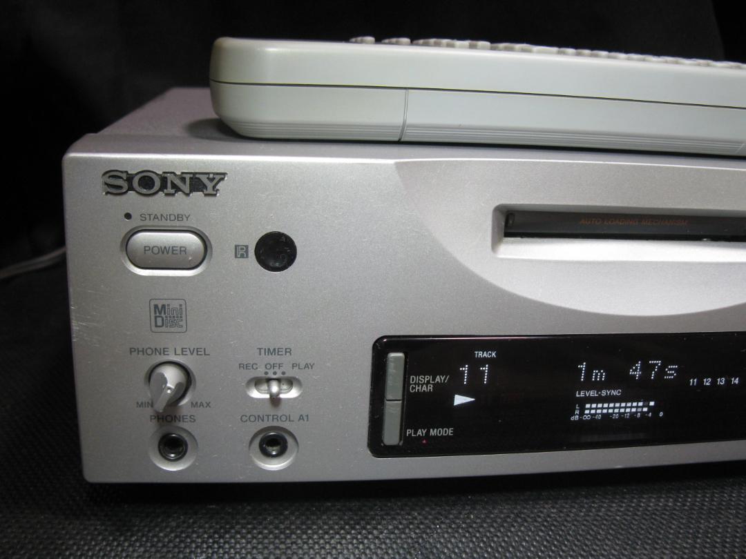 Sony MDSPC1 MD Minidisc Deck Player silber mit Fernbedienung