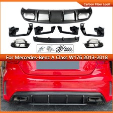 Carbon Look Rear Bumper Diffuser Lip Fit 2013...