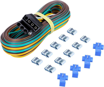 Trailer Wiring Harness Kit 4-Way Wishbone Style Y Style 18AWG Pure Copper Core C