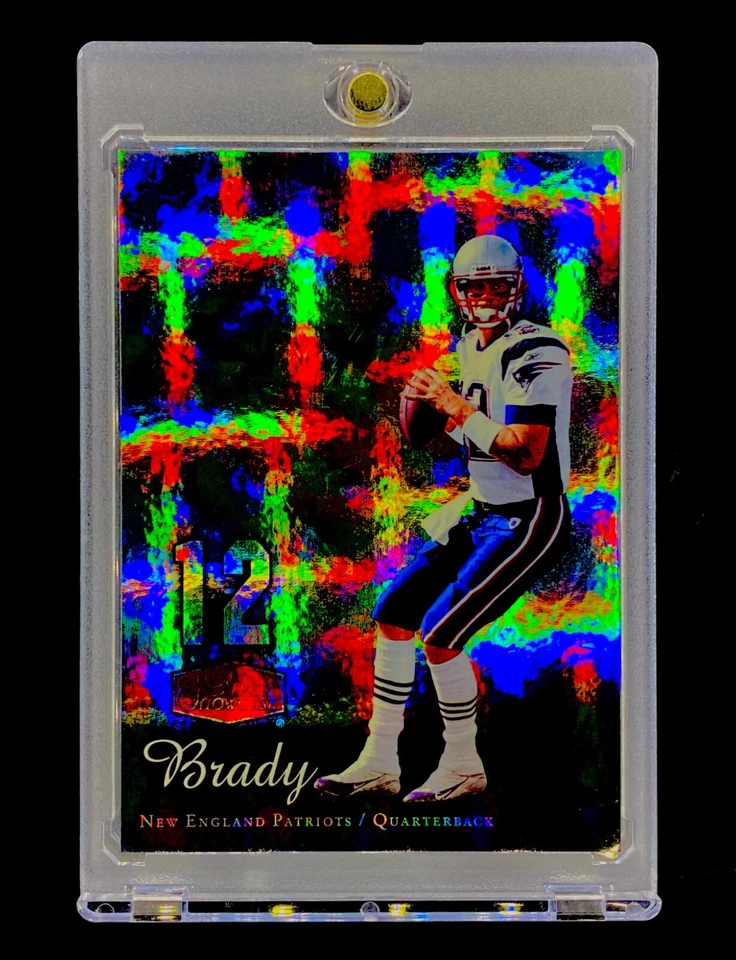 TOM BRADY HOLO REFRACTOR 2006 Rainbow Foil Fleer Showcase Silver Base Early Year - Image 4 of 4