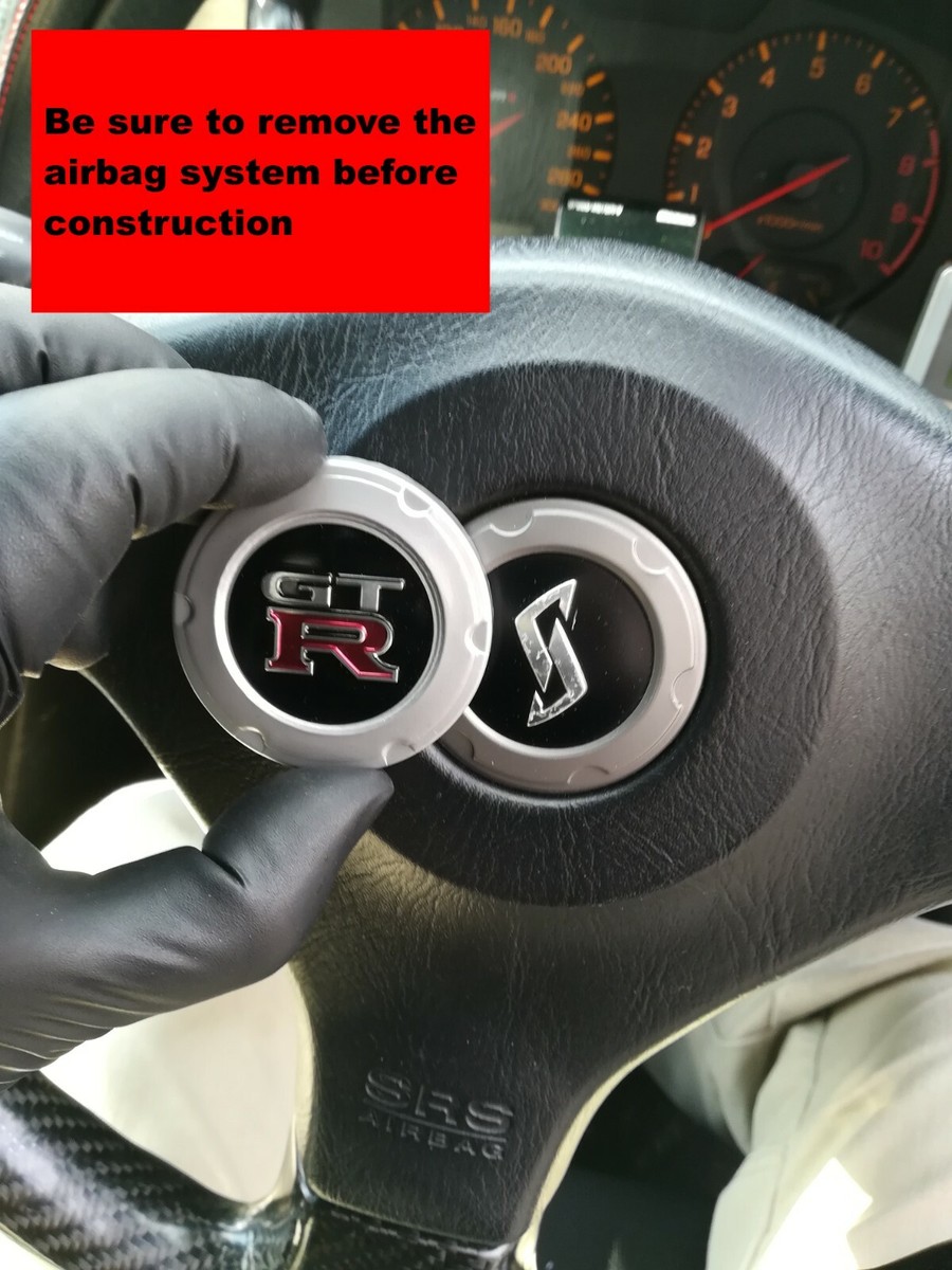 GOLD color NISSAN SKYLINE R34 GTR horn emblem replica steering