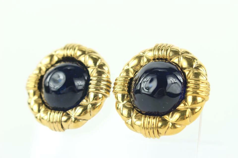 Navy stone hotsell earrings