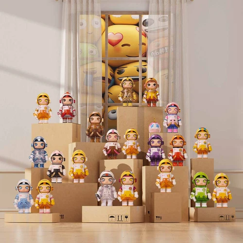 POP MART 100% Mega Space Molly x Emoji Series Confirmed Figure