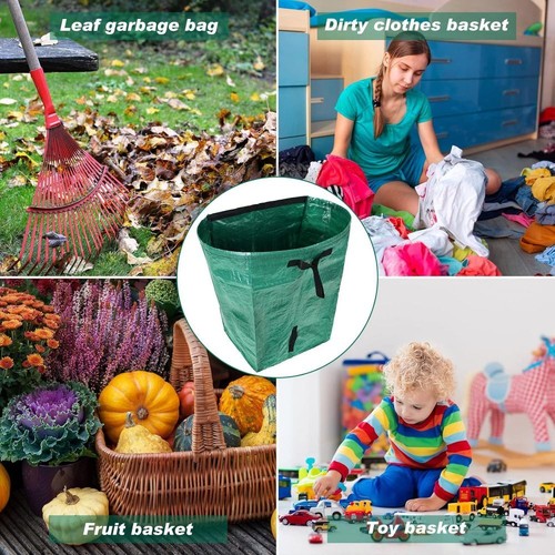 Reuseable Garden Bag Trash Recycle Yard Waste Leaf Fabric Garbage Bag - Picture 10 of 11