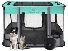 Foldable Pet Playpen Tent Crate Small Animals with Carrying Case M  DEFECTS 