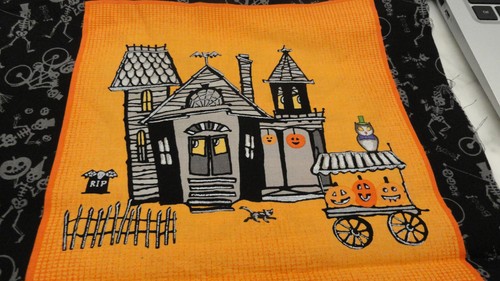 Fabric Panel Halloween "Spooky Town" Jennifer Allen 8 Spooky Squares Craft/Quilt - Picture 10 of 13
