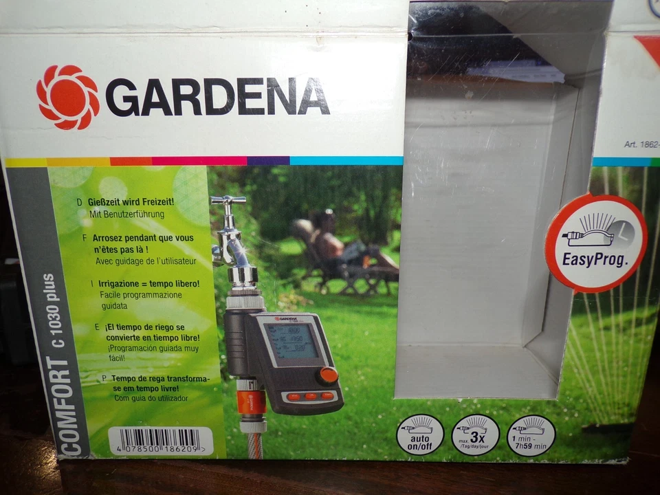 Programmateur d' arrosage C1030 plus GARDENA avec tuyaux - Photo 2/4