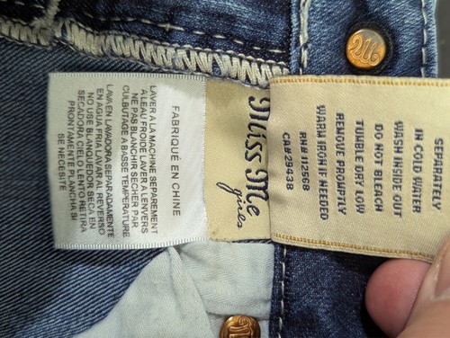 Miss Me Girls Jeans Size 10 Skinny Stretch Classic Medium Wash Embroidered - Picture 15 of 17