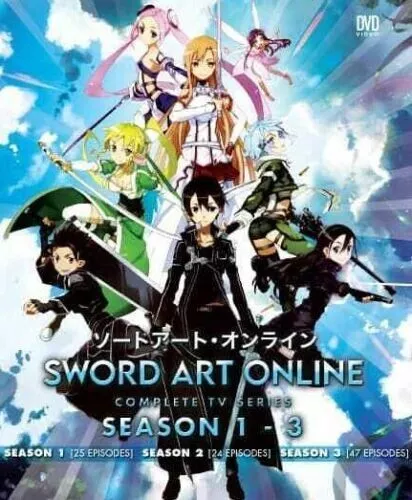 Sword Art Online Season 1-3 Complete Series Anime DVD [English