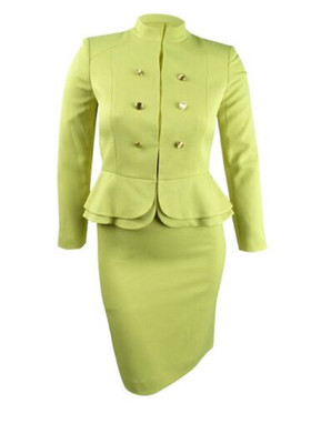 Tahari ASL Women's Stand Collar Peplum 