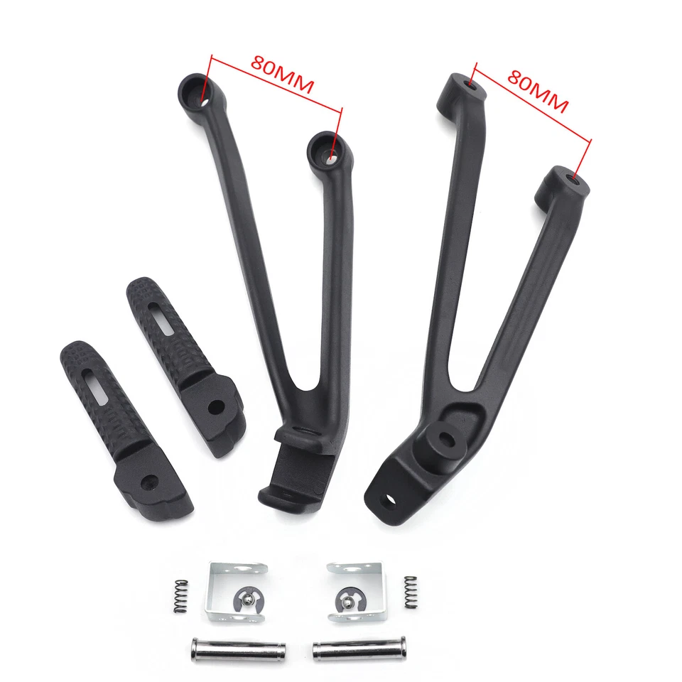 Clavijas y soportes traseros de pasajero negros para BMW S1000RR 2010-2018 mercado de accesorios Foto 2 de 4