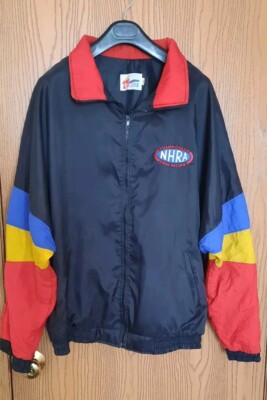 Ashley Force Racing Jacket VTG Nascar NHRA Mens Black Racing Jacket Made By Ashley Co.Size 2XL ...