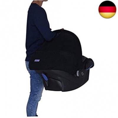 Original Dooky Hoody Sonnenschutz Für Babyschale/Kinderwagen – UV 40+, Universalgröße, Schwarz-weiß Gestreift
