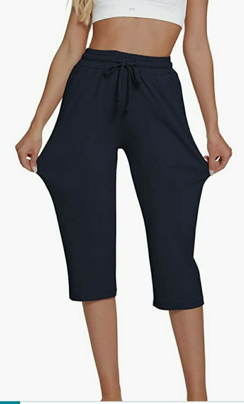 Plus Size Wide Leg Capri Yoga Pants