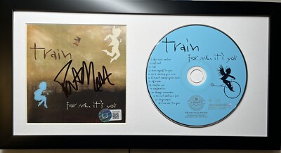 PAT MONAHAN TRAIN SIGNED AUTOGRAPH FOR ME ITS YOU FRAMED CD BECKETT BAS COA