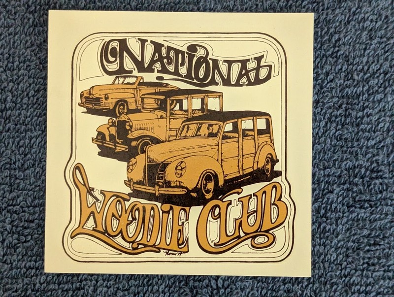 National Woodie Club Decal  Surfing Hot Rod Surfer