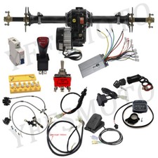 48V 1000W Differential Motor 34"Rear Axle Kit for Scooter E-bike Golf Cart Buggy