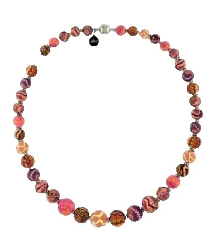 Clay Rodio Plateado Con Cuentas Collares y colgantes hechos a mano