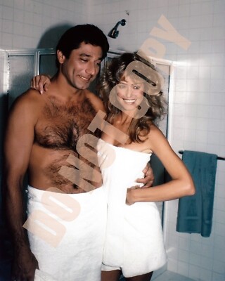 1981 Joe Namath Farrah Fawcett In Towels For Shampoo Commercial Ad 8x10 Photo
