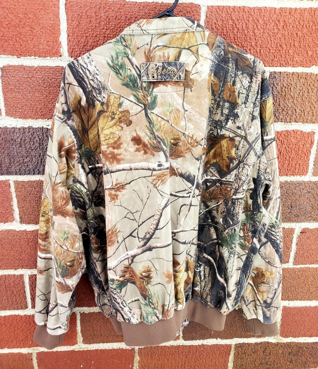 Cabela's Oak Tree Camo Full Zipper Collar Light Jacket Coat