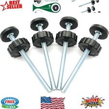4 Pack 8MM Extra Long Spindle Rods for Pet Safety Gates - Durable Black Mounts