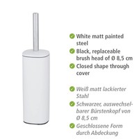 Wenko Stand Wc-Garnitur Alassio Geschlossener Halter Wc-BüRste Schwarz