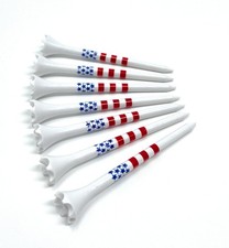 3    USA Stars and Stripes American Flag Golf Tees Plastic - 100 Tees in Bulk...