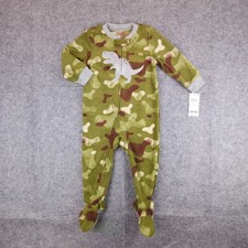 Carter's Baby Boy 1-Piece Dinosaur Fleece Footie Pajamas NWT Size 12m, 18m