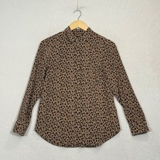 J.Crew Tan Leopard Print Button Down Shirt Small
