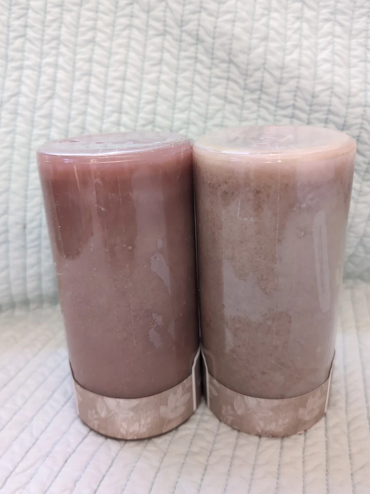 Lote de 2 PIER 1 ROPA DE CAMA VINTAGE 3X6 Pilar vela mecha única descontinuada sellada Foto 3 de 3