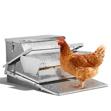 Metal Chicken Coop Food Dispenser for Ducks Geese Chicken Treadle Poultry Feeder