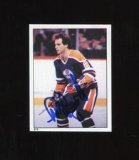 1981 O-Pee-Chee Sticker Lee Fogolin #215 Autographed