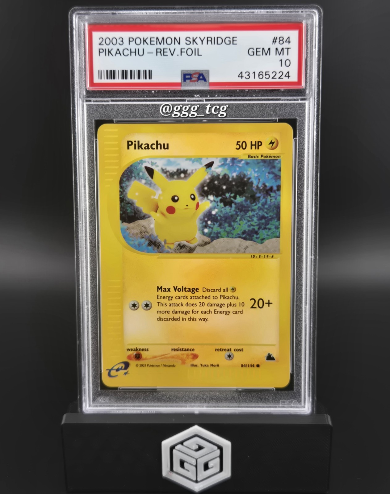 2003 Pokemon Skyridge Pikachu Reverse Holo #84 PSA GEM MT 10