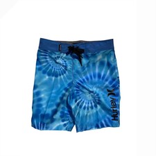 Hurley Boys Psychic Blue Tie Dye Board Shorts Swim Trunks Size 6 884443-C60 NEW