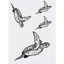 4 x 'Sea Turtle' Temporary Tattoos / Transfers TO00003419 
