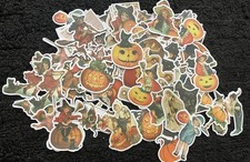HALLOWEEN Retro Spooky Holiday Sticker Lot - Cute Retro Variety Lot Of 5 
