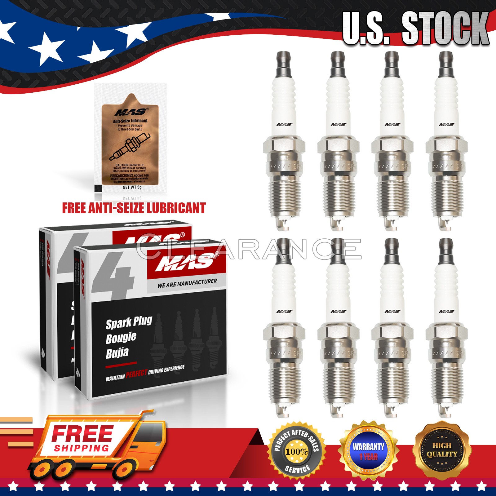 8pcs Iridium Spark Plugs SP479 for Ford F150 E150 Econoline Super Duty Excursion
