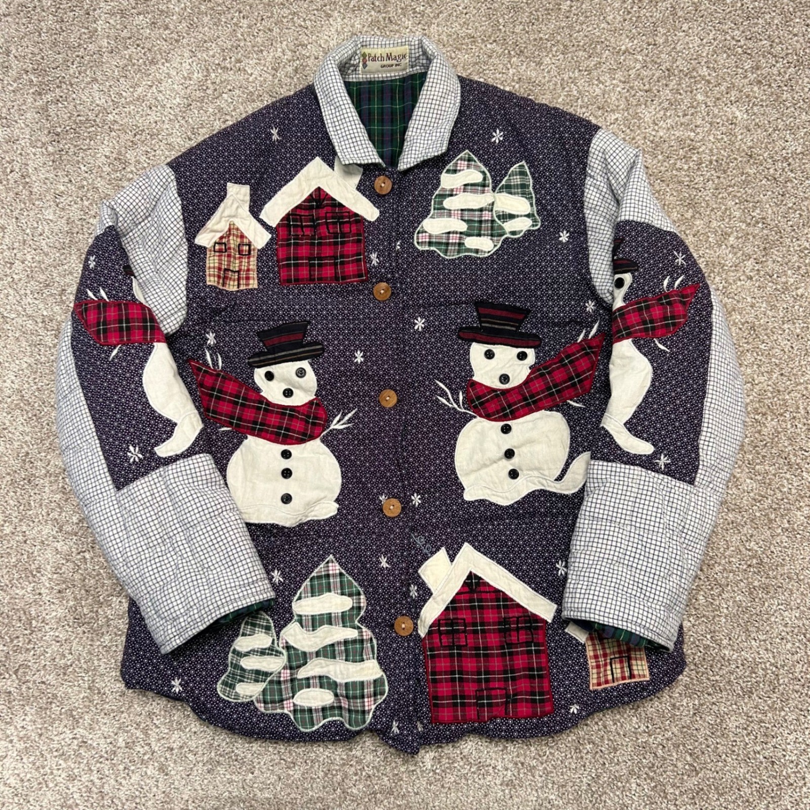 Vintage Patch Magic Reversible Jacket Christmas S… - image 5