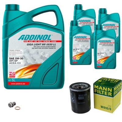 MANN Inspektionspaket 9L ADDINOL GIGA LIGHT MV 0530 LL 5W-30 für Honda Pilot
